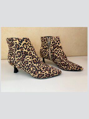 Kenneth Cole Reaction Leopard print booties